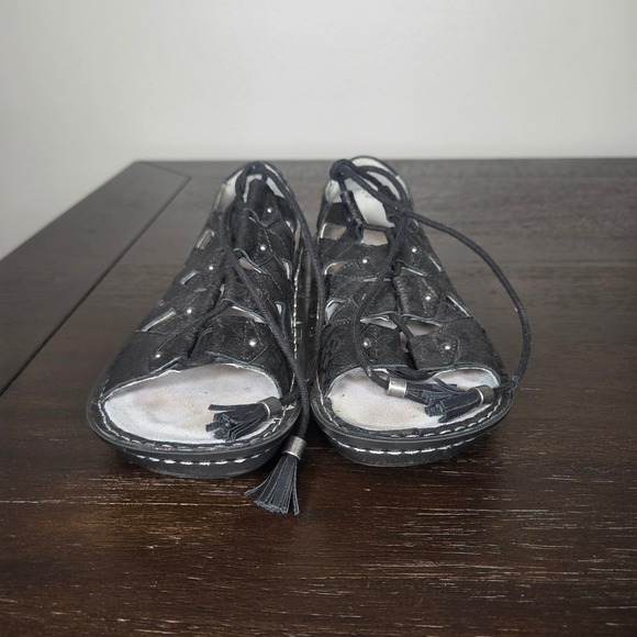 Alegria Valerie Comfort Shoes Womens EU 37 Black Floral Nursing Teacher Leather main image 2